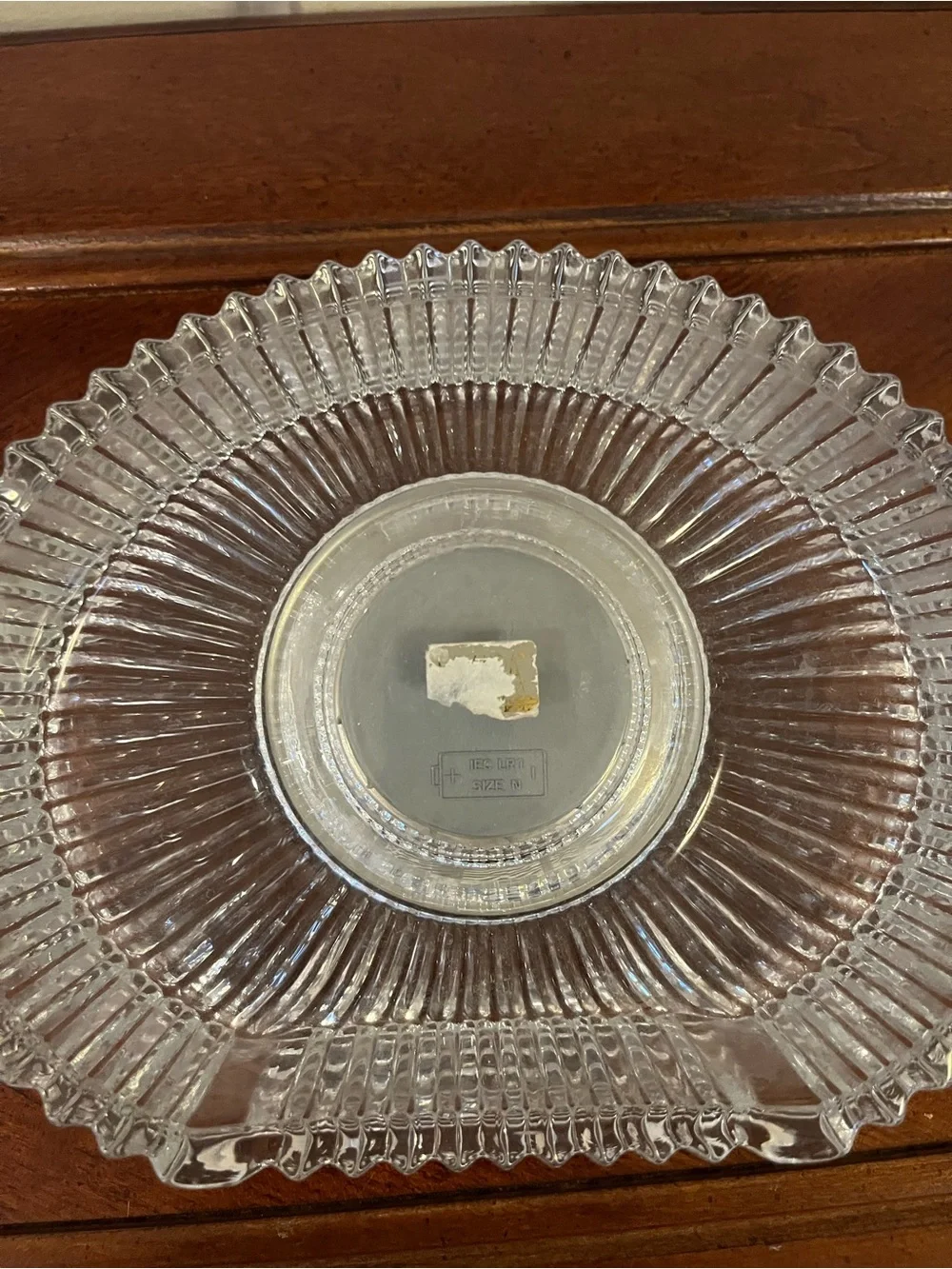 Mikasa Clear Crystal Oval Mantel Clock with Champagne Dial